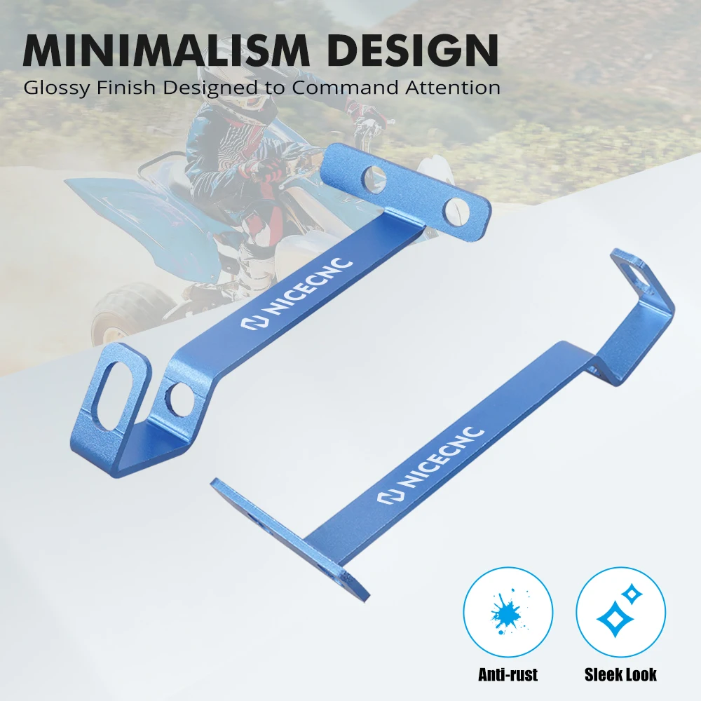 1 Pair NICECNC For Yamaha Raptor 700 700R 2013-2026 ATV Rear Turn Signal Light Mount Bracket Holder 3mm Billet Aluminum