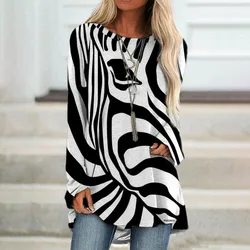 Abstract Zebra T Shirts Ethnic Style Geometry 3D Print Women Retro T-shirt Streetwear Oversized Tees Woman Tunic Tops Clothing