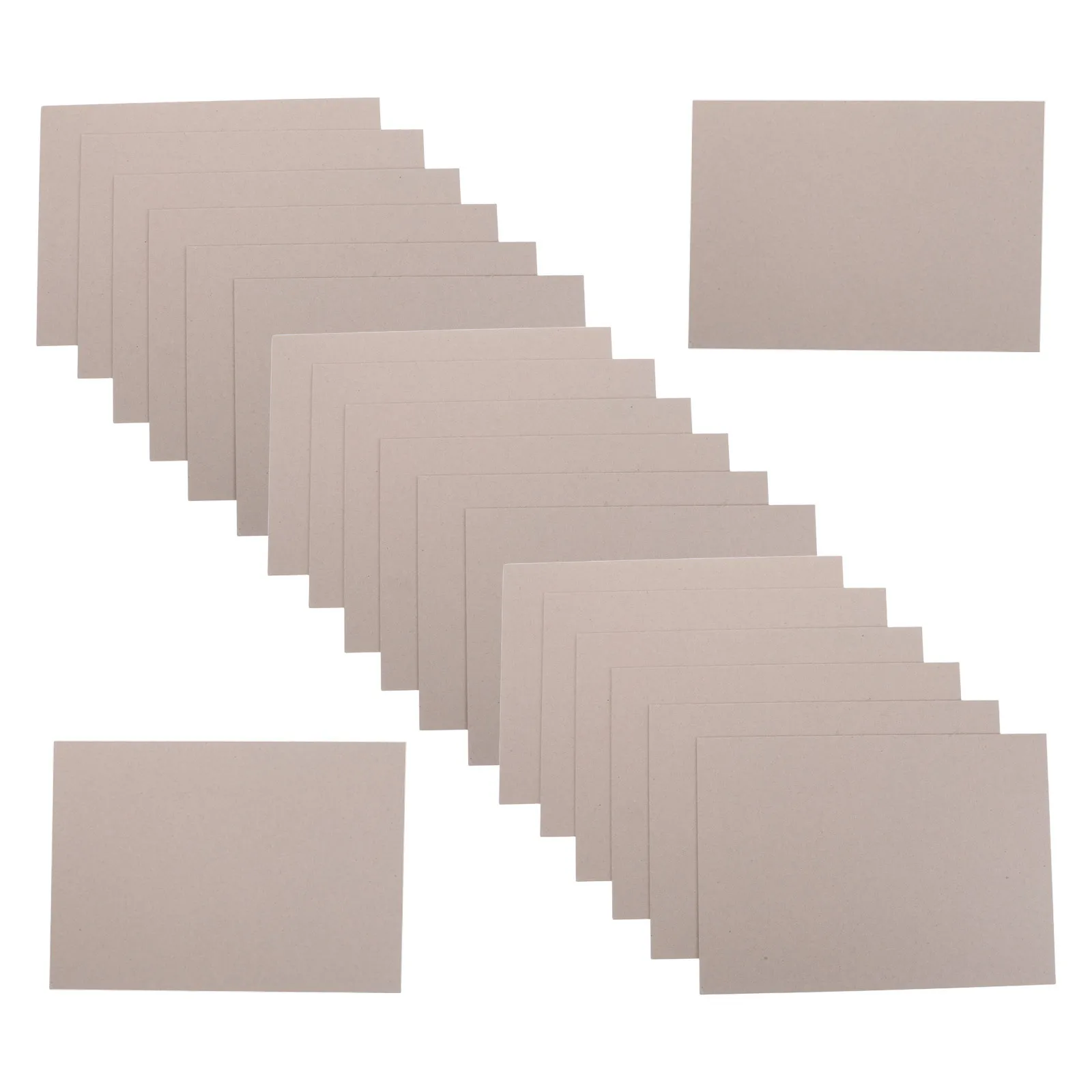 

20pcs 1Mm Thick Gray Paperboard: Rectangle Chipboard Sheets For Bookbinding Cover Board Diy Craft Stencil Making Art Project
