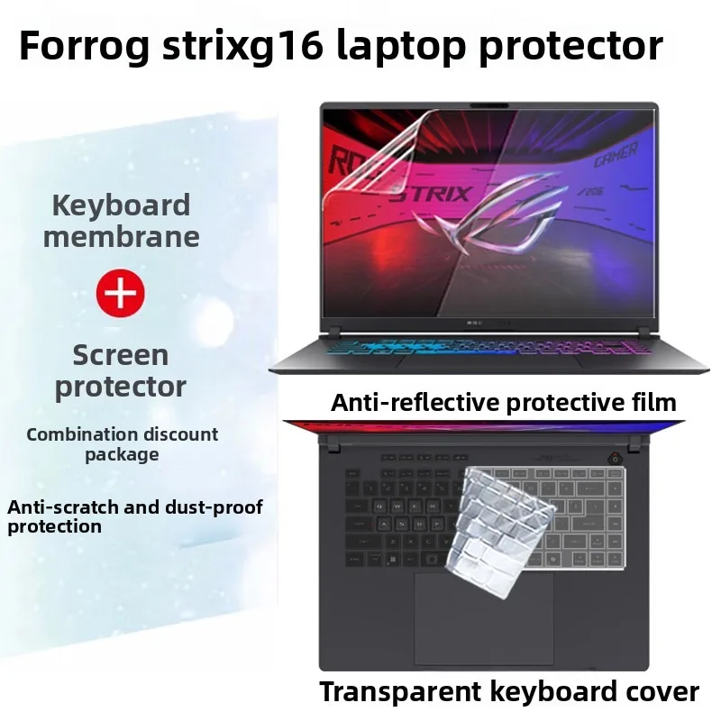 

16 inch for ROG Strix G16 G614PR/G615LM notebook screen protector keyboard cover 2K ultra-clear/anti-glare/anti-blue film