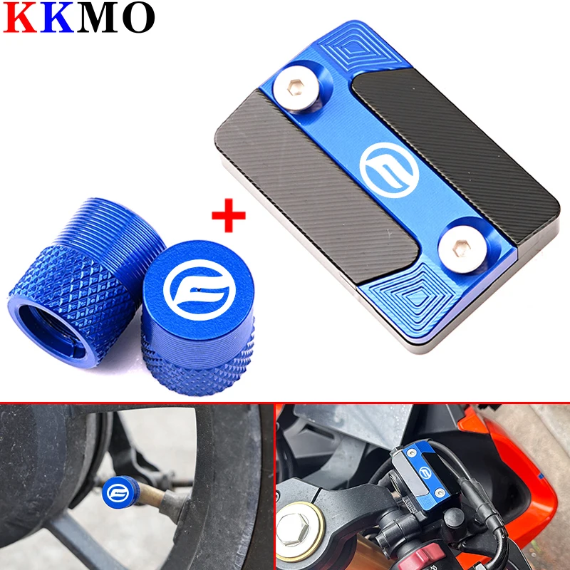 250SR Accessorie Front Brake Fluid Reservoir Cover Engine Oil Filler Cap & Tire Valve Cap For CFMOTO SR250 250SR 300SR CL-X 250