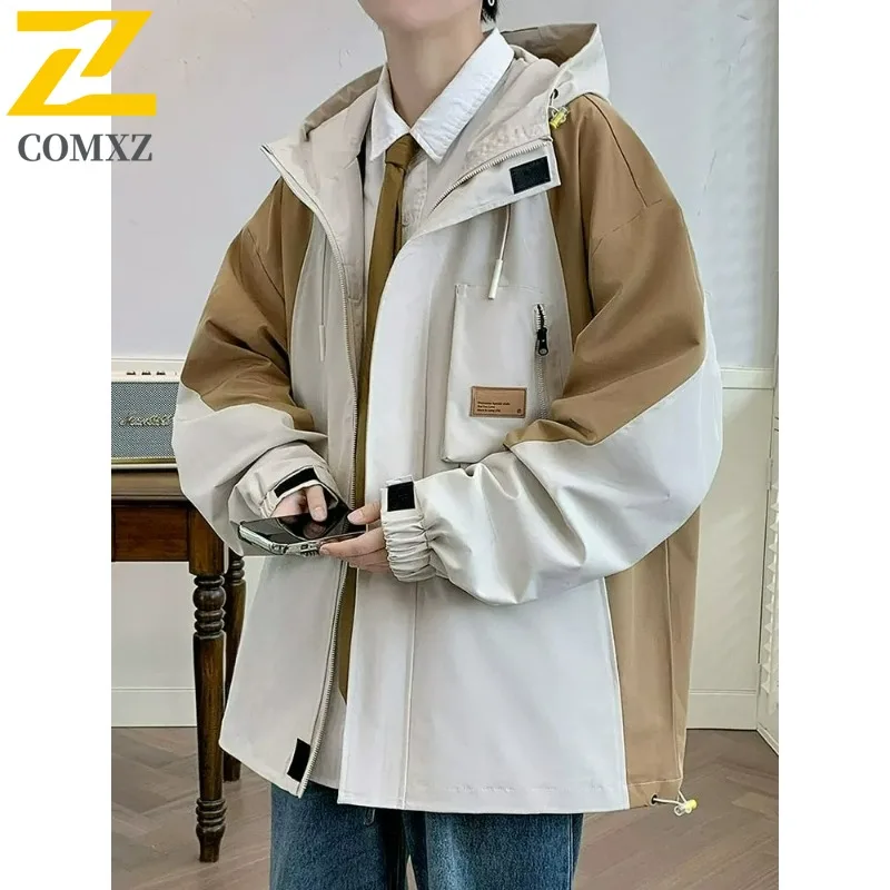 

COMXZ Высококачественная мужская куртка с капюшоном для альпинизма, теплое пальто, модная дорожная легкая морозостойкая зимняя ветровка