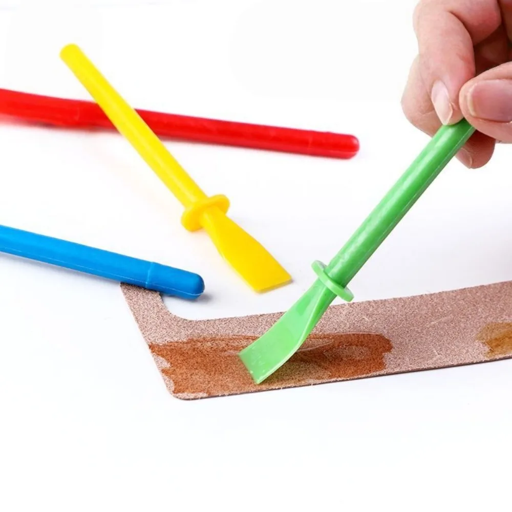 Espátulas de plástico para pegamento, herramienta para pintar, aplicador, raspadores para pintura, adecuados para proyectos de arte y cuero sintético, 5 uds.