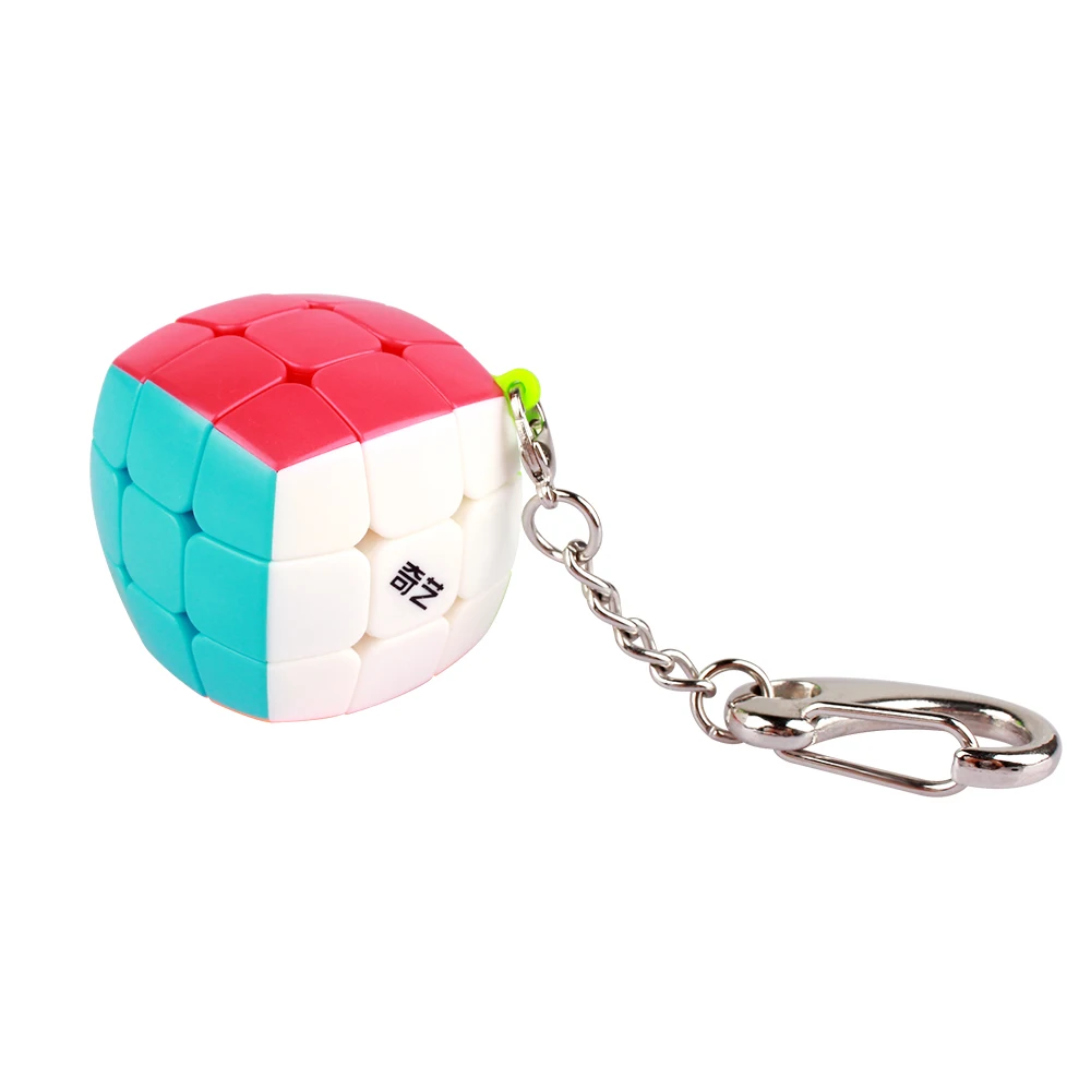 QiYi Mini Pillowed 3x3x3 Keychain Cube Stickerless Professional Antistress Puzzle Fidget Toys  Qiyi pillowed Keychain