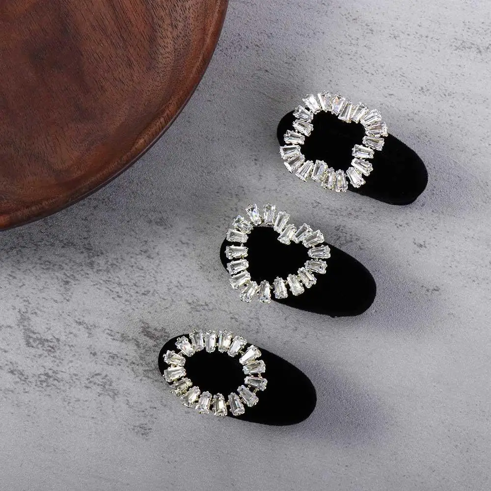 أزياء الزركون القلب الفاخرة هيرباند حجر الراين المخملية منقار البط كليب الفتيات مشبك شعر الكورية نمط دبوس الشعر المشابك الحلوة