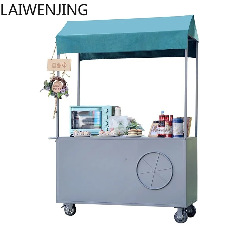 

HLZ night market stall car shopping mall activities float outdoor market wrought iron hand push food truck
