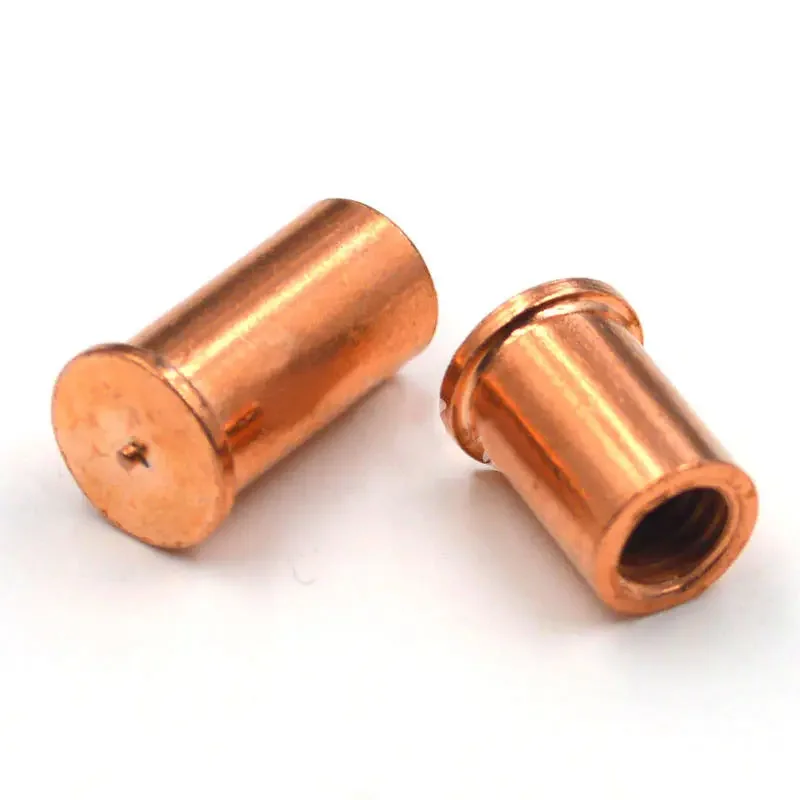 M5 M6 Spot Welding Nuts Solder Joint Stud Brass Nuts Copper Plated Bolts Screws M5x16mm (15pcs)