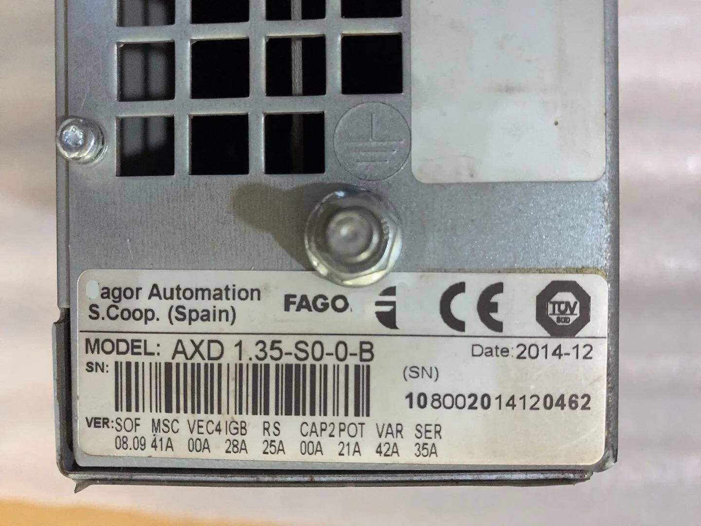 AXD 1.35-S0-0-B Servo Drive for Fagor