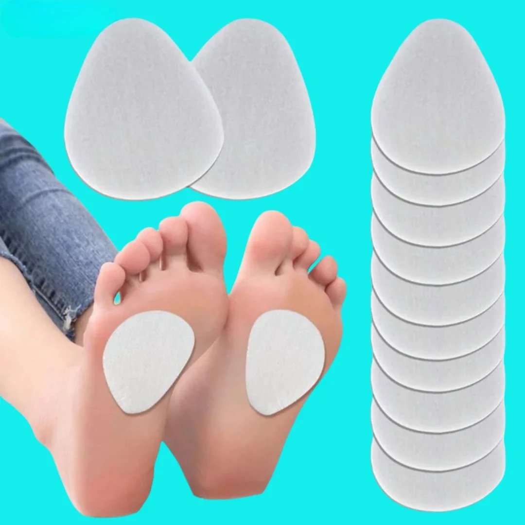 1Pair Metatarsal Felt Feet Pads Insert Foot Cushion Pain Relief Forefoot Support Adhesive Foam Foot Cushion For Men Women