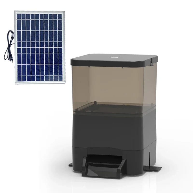 2026 Hot Selling Solar Panel Fish Feeder China Manufacturer Wholesale New Automatic Pet Feeder