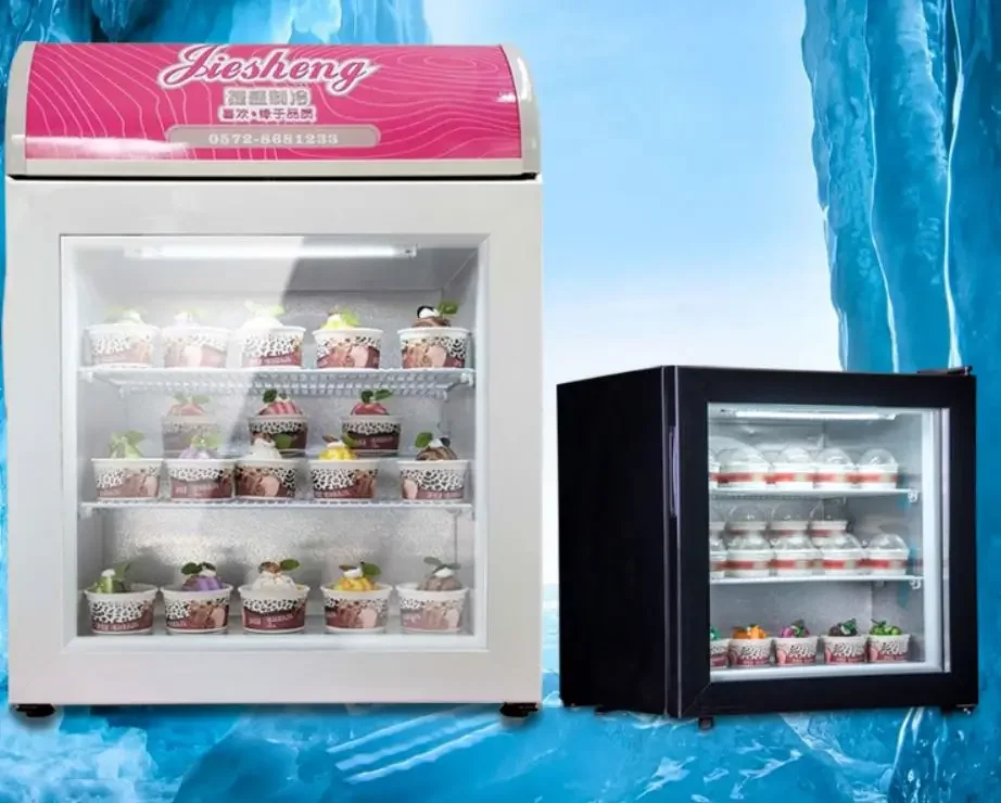 

Небольшая мини-стойка для мороженого, витрина для холодильника с морозильной камерой