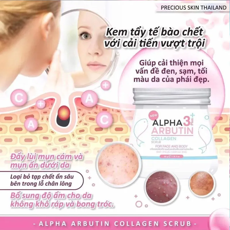 Thailand Alpha Arbutin 3+ Collagen Remove Exfoliation And Pimples Smooth Radiant Skin Brightening Moisturizing And Soothing 75g