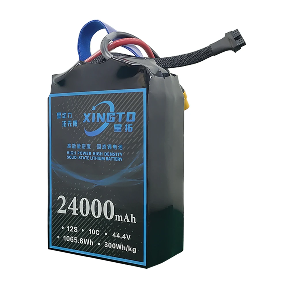 2024 New Technology Smaller Size Rechargeable Solid-State  Lipo Battery 12S 44.4V 24000mAh 10c for