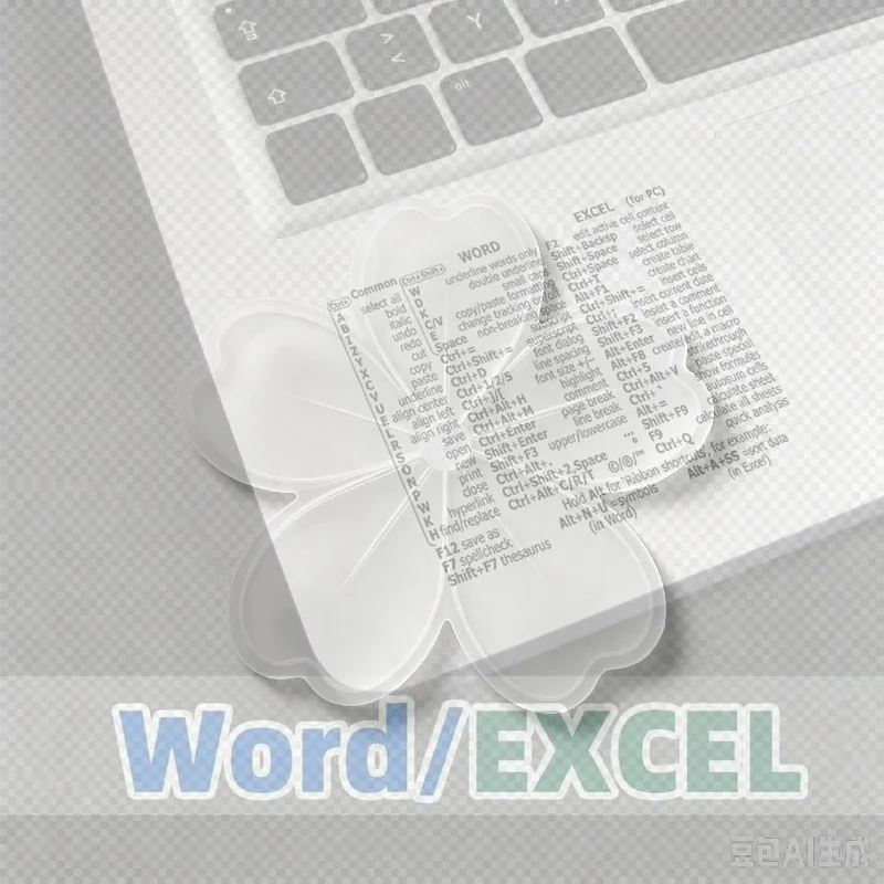 Reference Keyboard Shortcut Sticker For Laptop Computer, Word/EXCEL Practical Computer Decorative Sticker