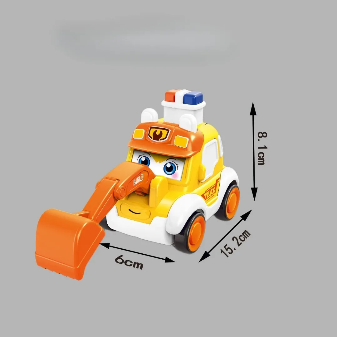 Mini Pull Back Police Car Toy Set Small Model Vehicle Fire Engine Truck for Boys Kids Children Birthday Party Gift Present