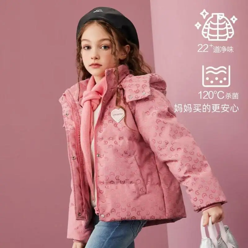 

Kawaii Casual Coat Set Fashion Childrens Clothing Girls 2025 New Trendy Loose Korean Style Cotton Coat For Baby Kids Winter Warm