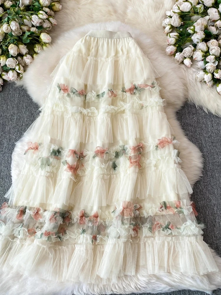 Skirt Leopard Design Lace Patchwork Women Summer New Sexy Slimming High Waist A Line Cake Chic Elegant Very Short Skirts
