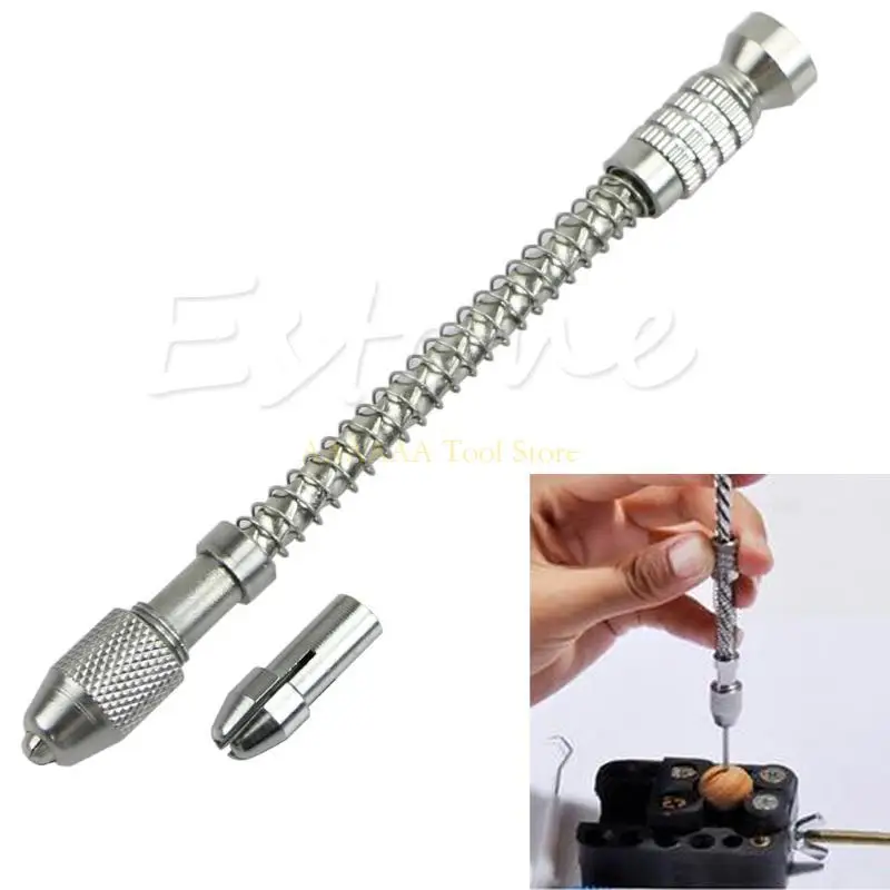 

A2BE Hot Mini Pin Vise Hand Push Drill Chuck Micro Twist Bit Jewelry Tool