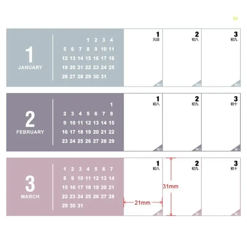 Настольный календарь на 12 месяцев, настенный календарь, календарь планирования на 2024 год, прямая поставка на плотной бумаге