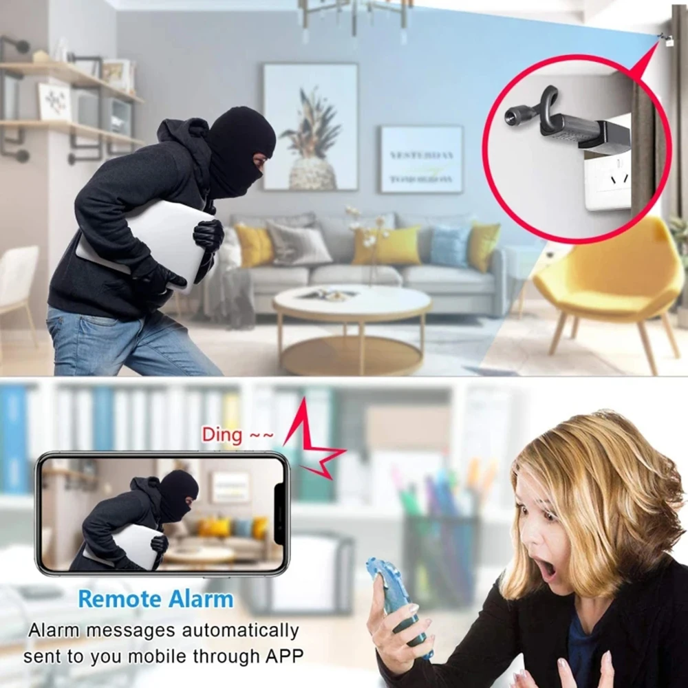 Imagem -03 - Câmera de Vigilância em Tempo Real Mini Câmera Usb hd Wifi dv ip ai Detecção Humana Gravação em Loop Visão Remota Vídeo Gravador de Áudio