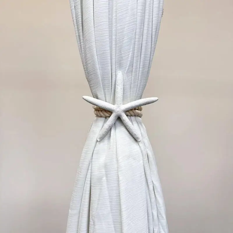 

Starfish Curtain Tieback Rope Drapery Holdbacks Tie Room Decor Nordic Bedroom Decorations Curtain Holdback