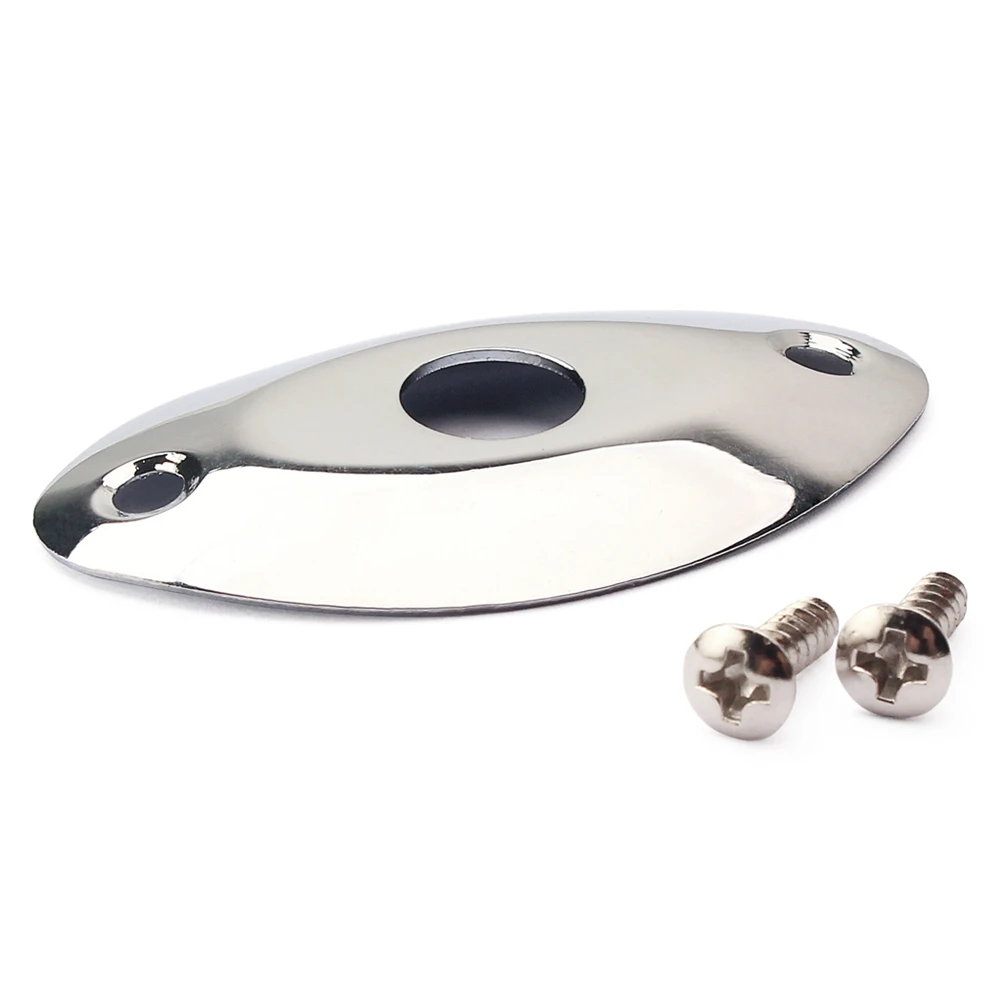 

Special-shaped Socket Sheet Electric Jack Chrome Bass Guitar Plate Plug Input Tuner