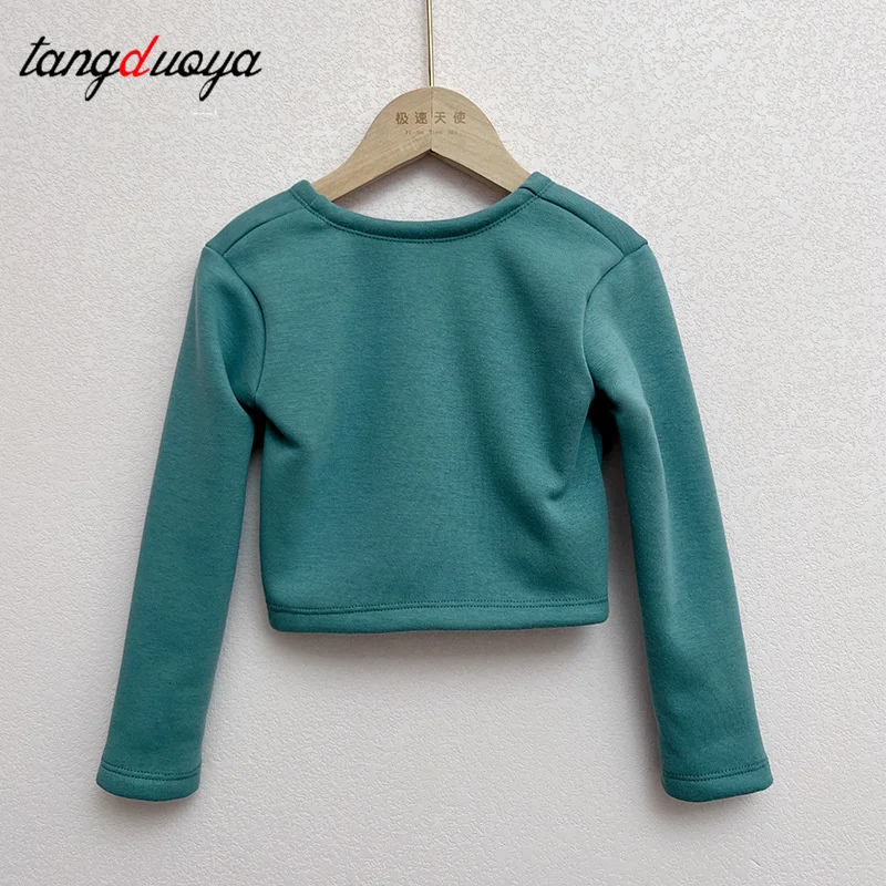 Fall/winter long sleeve dance coat over top Children's dance clothes Outerwear top Dance Leotards Warm Ballet Coats thickened