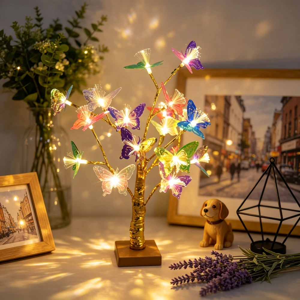 1 Lámpara de Mesa LED de Fibra - Lighting Tree Decor reseña y precio