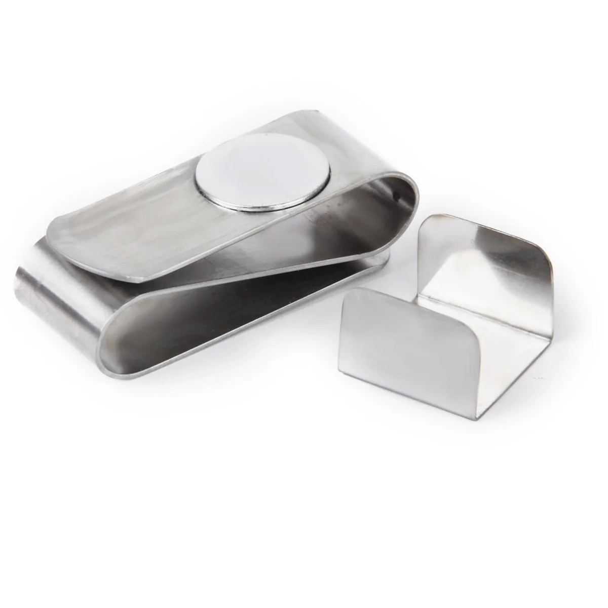 

Серебряный магнитный держатель для мела для кия, зажим из нержавеющей стали для кармана на поясе, держатель для мела для снукера, бильярда, легкий доступ