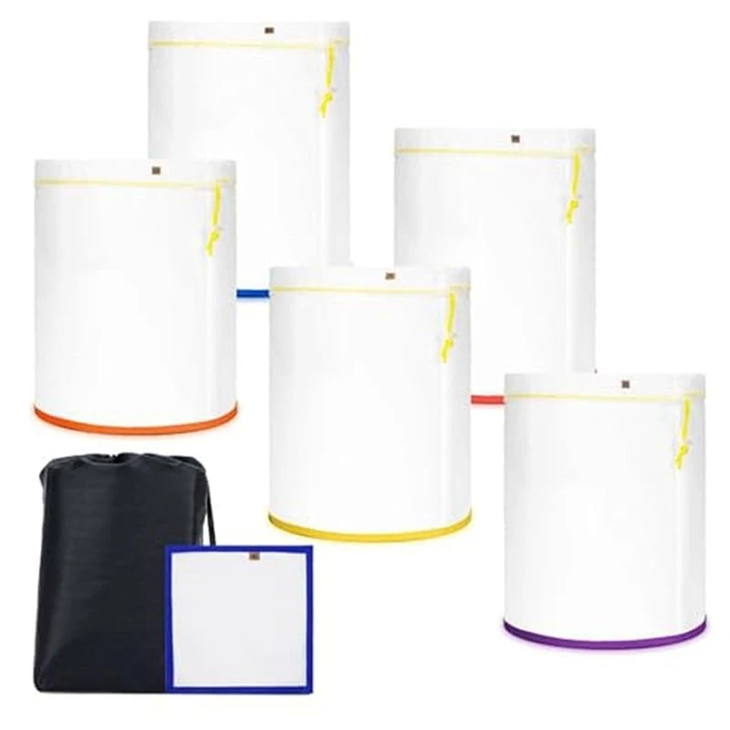 A67M-5-Pack 5-Gallon All-Mesh Filter Bags 5 Gallon Filter Bag, Fine Nylon Mesh, For 5 Gallon Bucket, Filter Bag With Opening