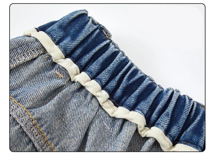 Frühlings- und Herbst-Jeans für Kinder und Jugendliche, Stylische Lose Gerade Hosen für Jungen im Europäisch-Amerikanischen Stil, Hochgeschnittene Baumwoll-Denim-Hosen – Detail 12