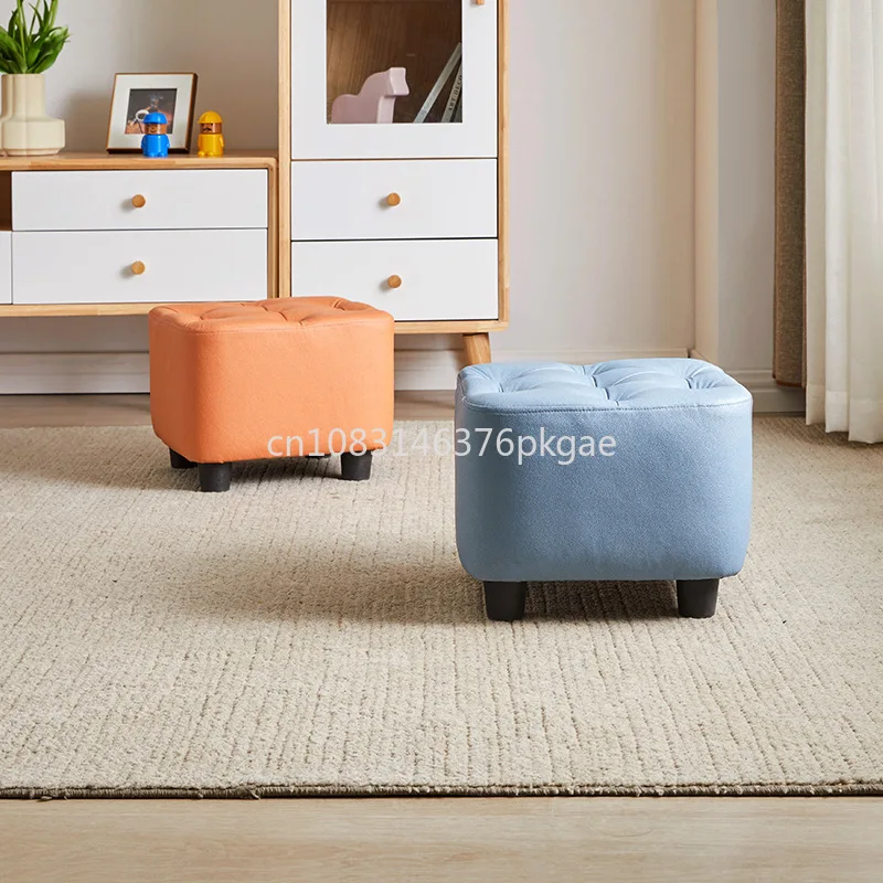 Shoe Stool Family Living Room Sofa Stool Soft Seat Coffee Table Seat Block