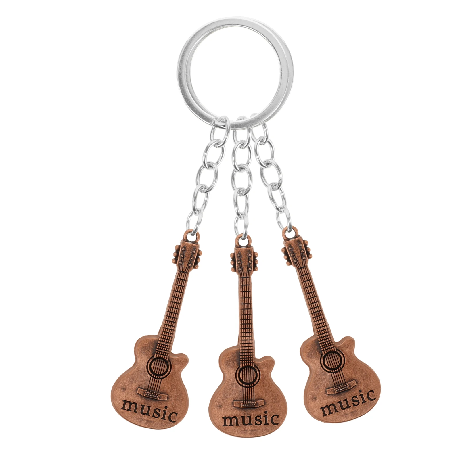 

3 Pcs Music Guitar Key Chain Keychain for with Pendant Keyring Keychains Decorations Popularity