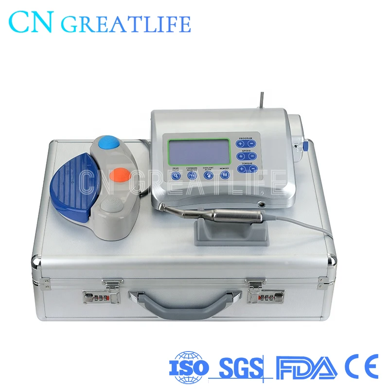 GreatLife Dent Dental Brushless Drill Motor Implant Implant Motor Implant System with 20:1 Reduction Contra Angle Handpiece