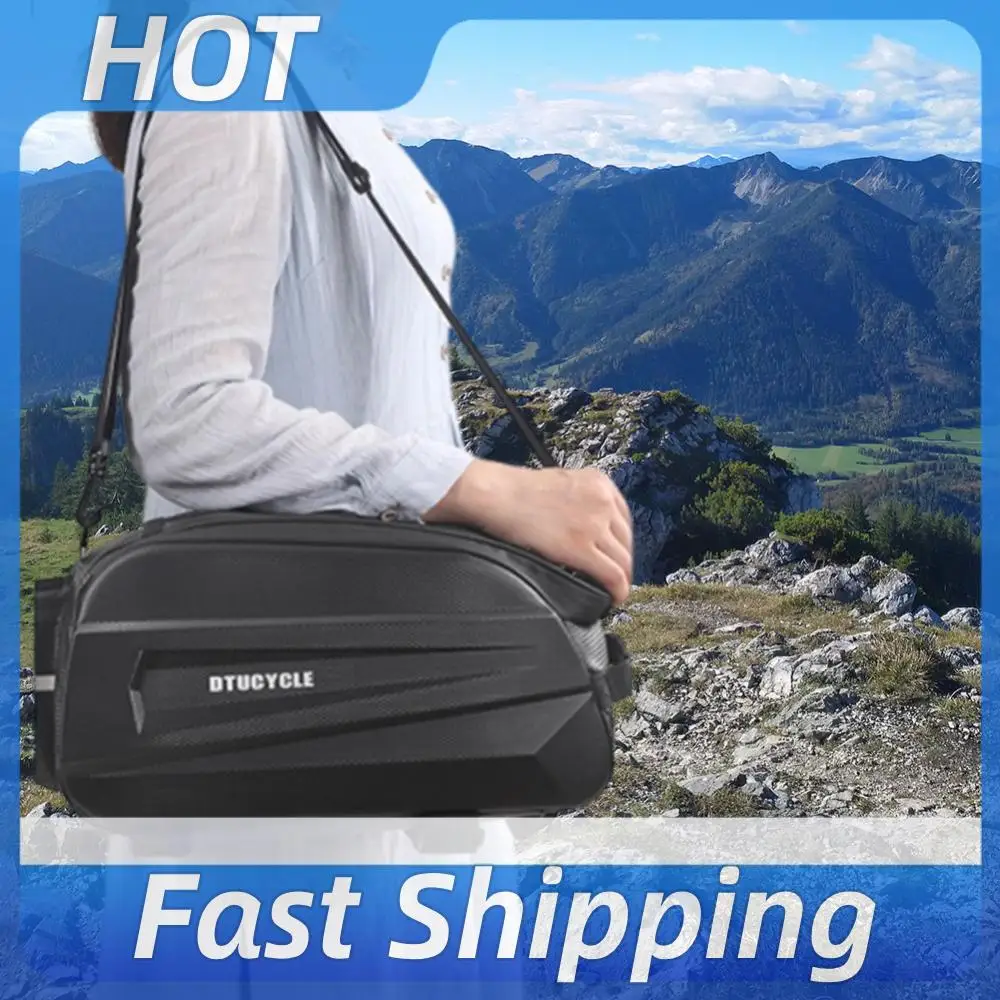 

Bicycle Trunk Bag Large Capacity Small Bicycle Rack Bag Zipper Closure Hard Shell Bike Pannier for Outdoor Camping Hiking Sports