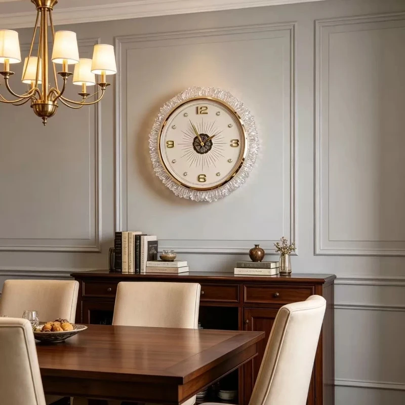 Luxury Living Room Wall Clocks Korean Vintage Modern Aesthetic Wall Clocks Nordic Fashion Horloge Murale Ornaments Home Decor