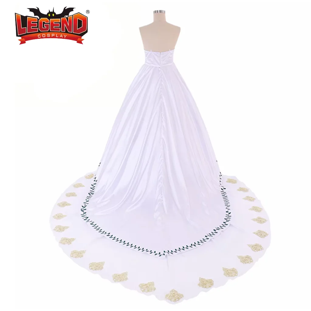 Final Fantasy IX Garnet til Alexandros XVII Cosplay Costume Garnet White Wedding Dress Dagger Princess Gown Ball Dress Halloween