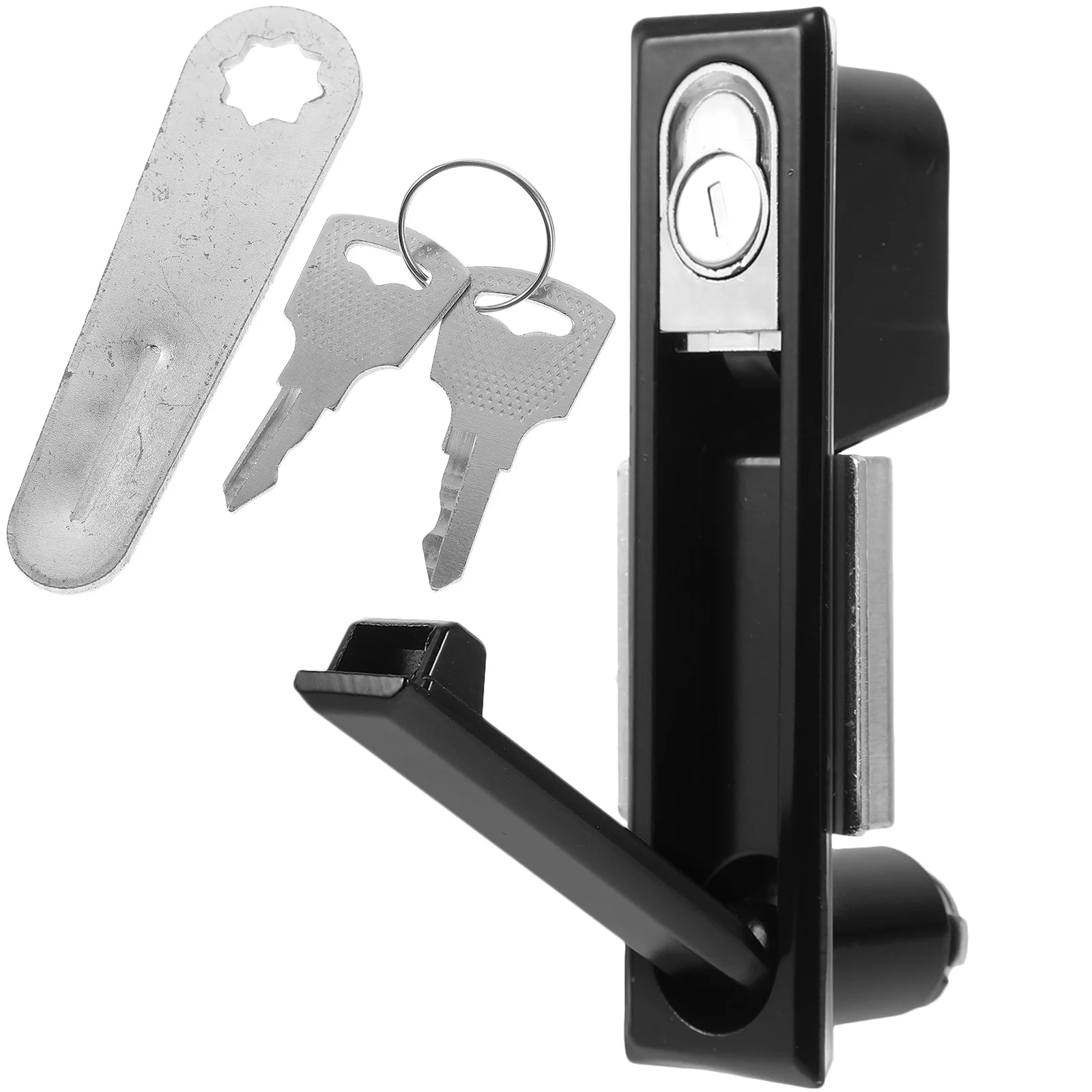 ล็อคตู้ ล็อคแบบเรียบ ทนทาน ใช้งานได้จริง ตัวล็อคเฟอร์นิเจอร์ ตู้โชว์ ตู้โทรศัพท์ ติดตั้งง่าย น้ำหนักเบา ดีไซน์สวยงาม