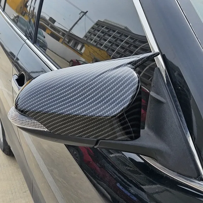 For Toyota Levin 2014-2018 Carbon Fiber Rearview Mirror Cover Devil Ear Horn Shell Car Styling Accessories Modification Parts