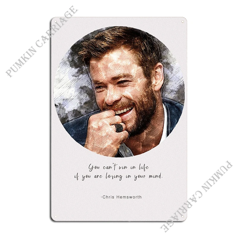 Chris Hemsworth Metal Plaque Poster Rusty Cinema Club Bar Cinema Tin Sign Poster