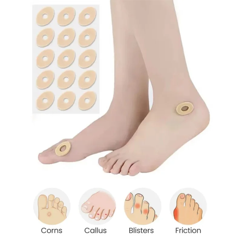 1/2/3/4Sheet 15Pcs/Sheet Callus Cushions Shoes Heel Pad Foam Round Toe Foot Corn Bunion Protectors Pads