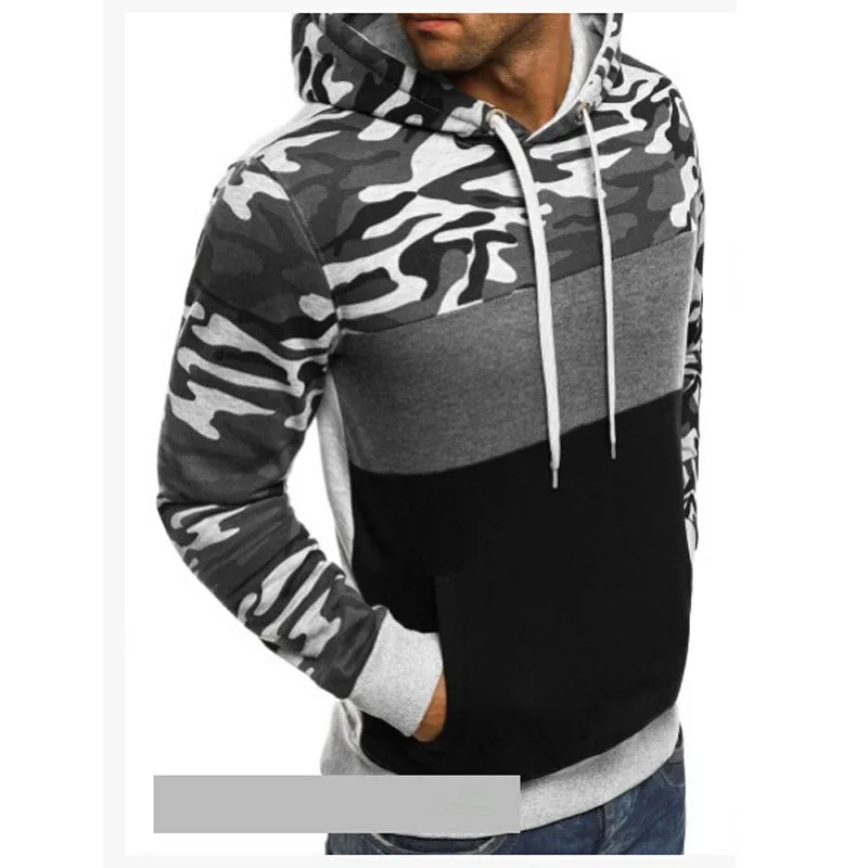 ربيع الخريف هوديس معطف طويل الأكمام الرجال التمويه أبلى الذكور رياضية سليم صالح قمصان سويت شيرت بقلنسوة للرجل MY112