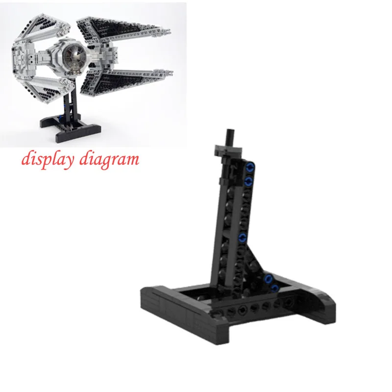 NEW MOC Creativity 75095 TIE Interceptor Fighter Display Stand  Building Blocks DIY  Assemble Model Display Bricks Kid Toys Gift