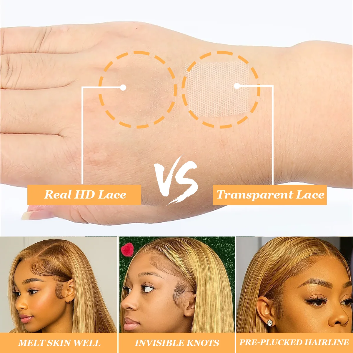 مستقيم 13x6 HD الدانتيل الشفاف الباروكة الأمامية 36 بوصة 220% الكثافة P4/27 تسليط الضوء على خصلات الشعر المستعار الإنسان البرازيلي الحقيقي للنساء