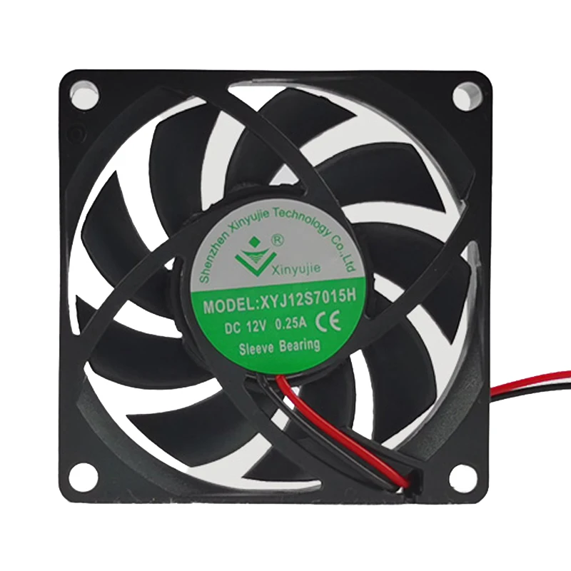 

XYJ12S7015H XYJ24S7015H DC12V/24V 0.25A 3W 7cm 70x70x15mm DC Cooling Axial Flow Exhaus Fan