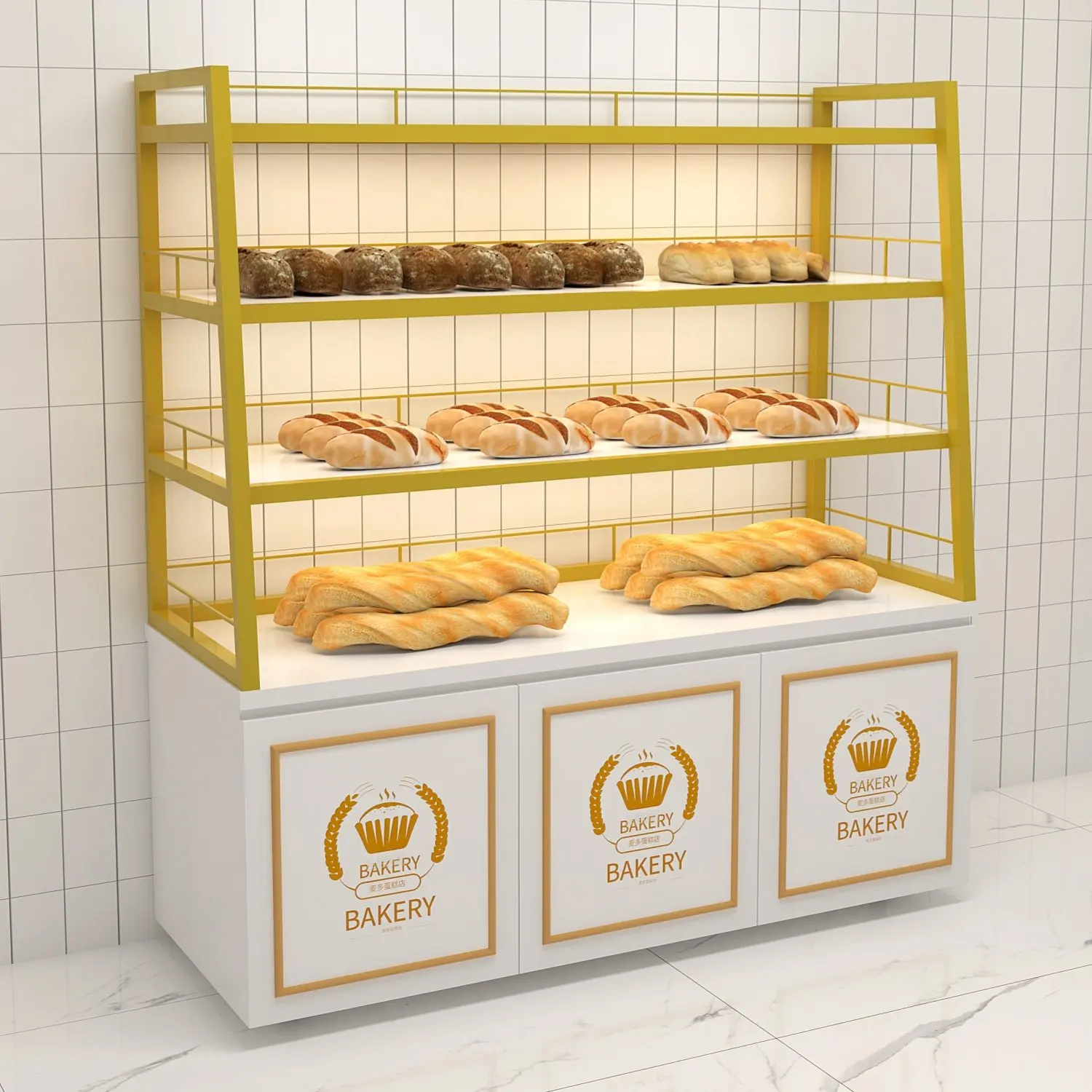 FOODLINE Cake Display Cabinet Commercial Pastry Showcase For Supermarket Bakery Area Ready‑to‑eat Dessert Display Business