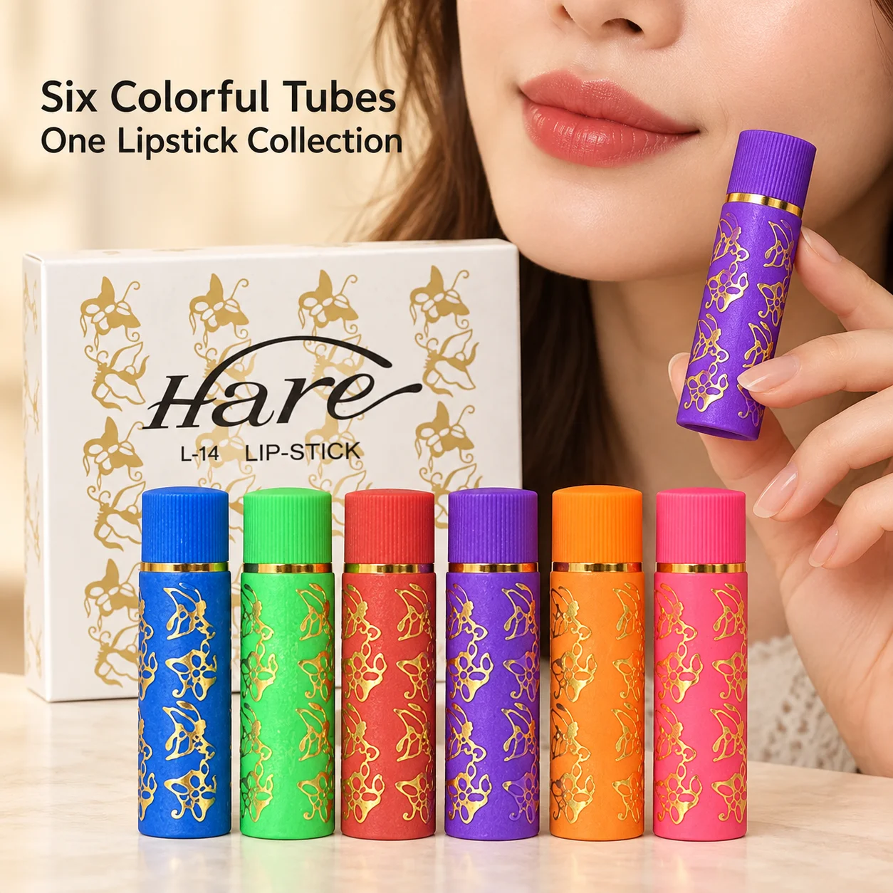 Butterfly Butterfly Lipstick Set, Six Color Changing Lip Makeup Sticks with Brightly Colored Tubes in One Mixed Box for Everyday Styling - Aliexpress Deal