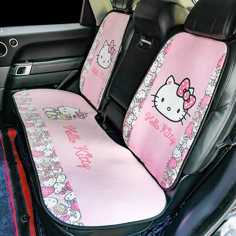 Sanrio Kawaii Hello Kitty Car Seat Cushion Anime Cartoon Lovely Fashion Exquisite Skin Friendly Universal Thickened Seat Cushion