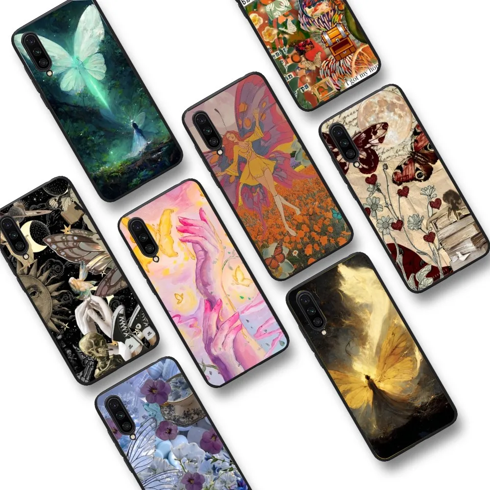 

Fashion Retro Butterfly Phone Case For Xiaomi Mi 5X 8 9 10 11 12 lite pro 10T PocoX3pro PocoM3 Note 10 pro lite