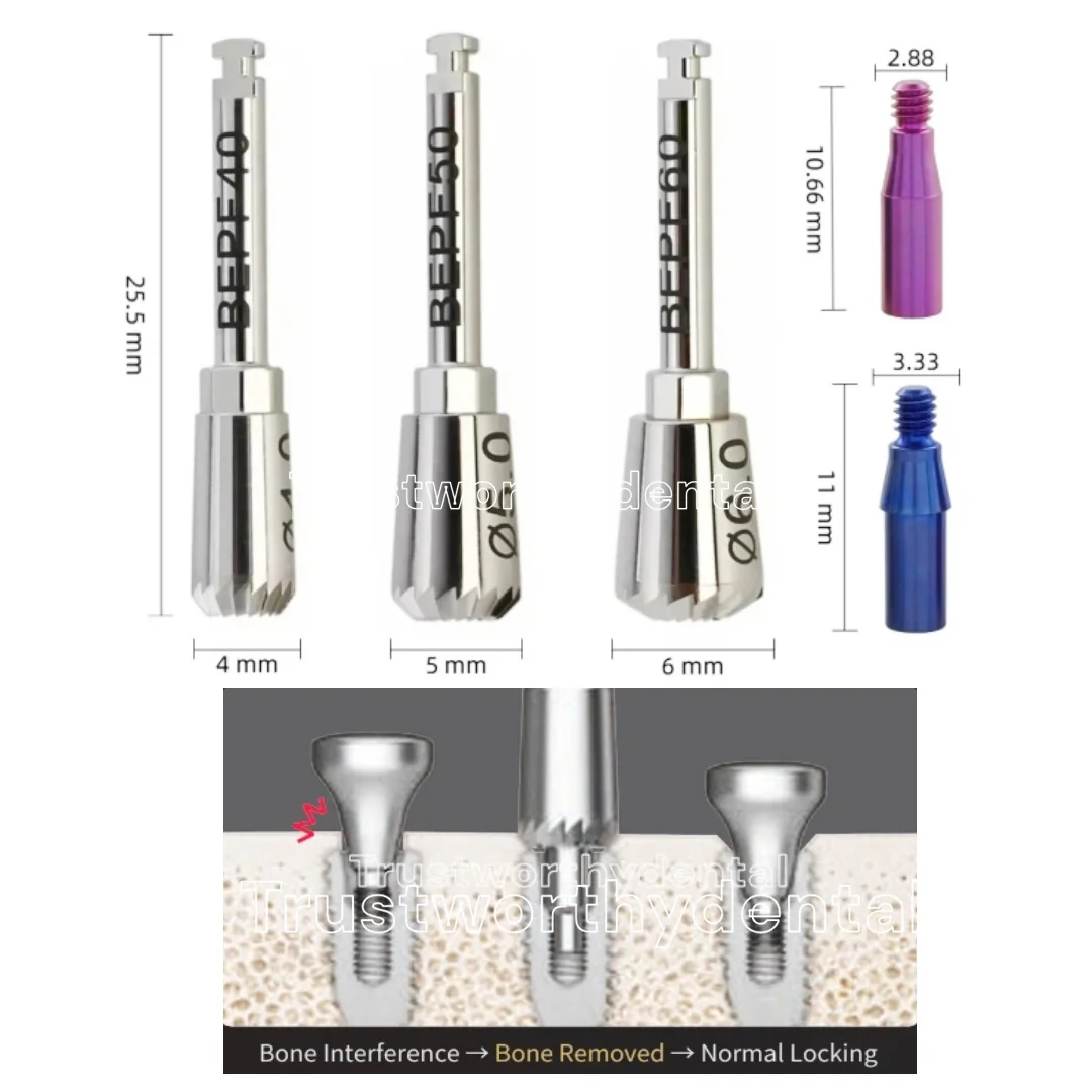 Dental TS Bone Profiler with Guide Screw Fixture Bone Remove Prosthetic Kit ASsit Protruding Bones Removal Implant Tissue Punch